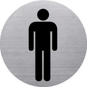 Piktogramm Herrentoilette, Edelstahl, HELIT